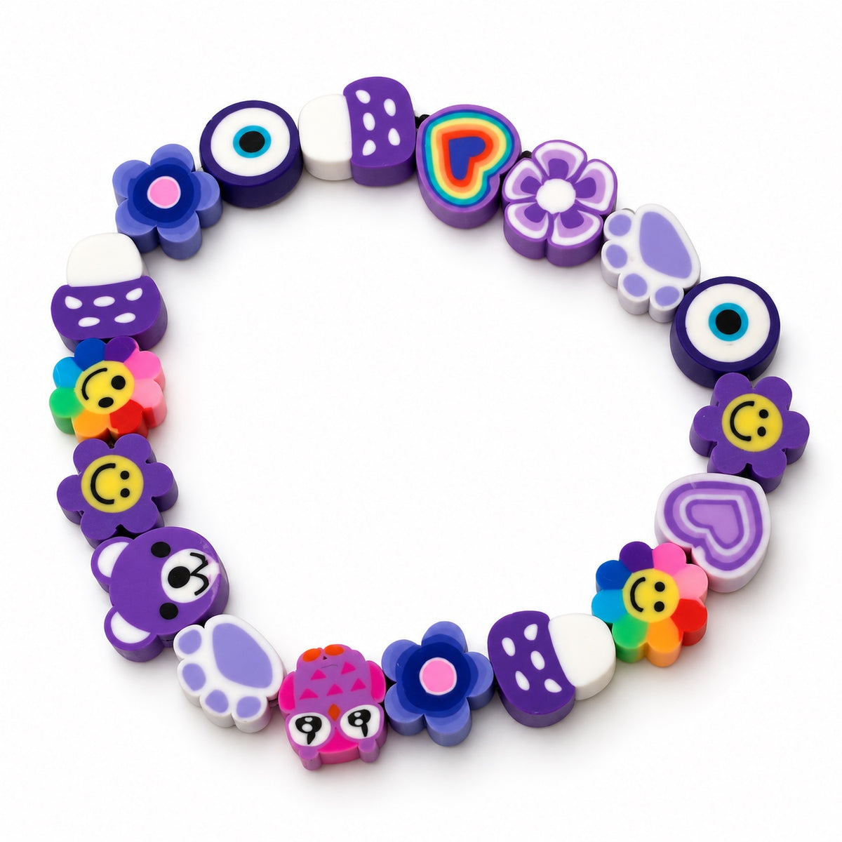 TT Bracelets apyrankė „Violetinis meškiukas“